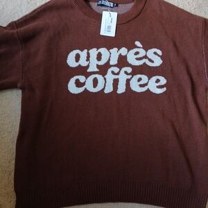 Après Coffee Women's Brown Crew Neck Sweater